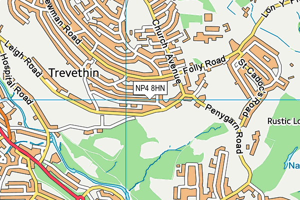 NP4 8HN map - OS VectorMap District (Ordnance Survey) NP4 8HN map - OS VectorMap District (Ordnance Survey)