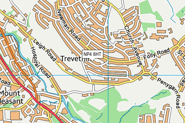 NP4 8HT map - OS VectorMap District (Ordnance Survey)