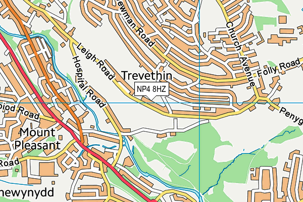 NP4 8HZ map - OS VectorMap District (Ordnance Survey) NP4 8HZ map - OS VectorMap District (Ordnance Survey)