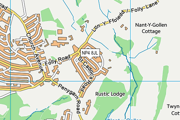 NP4 8JL map - OS VectorMap District (Ordnance Survey) NP4 8JL map - OS VectorMap District (Ordnance Survey)