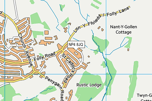 NP4 8JQ map - OS VectorMap District (Ordnance Survey) NP4 8JQ map - OS VectorMap District (Ordnance Survey)