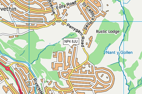 NP4 8JU map - OS VectorMap District (Ordnance Survey) NP4 8JU map - OS VectorMap District (Ordnance Survey)