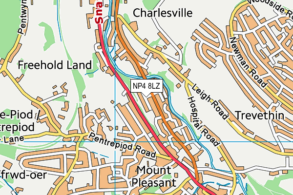 NP4 8LZ map - OS VectorMap District (Ordnance Survey) NP4 8LZ map - OS VectorMap District (Ordnance Survey)