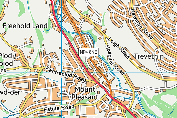 NP4 8NE map - OS VectorMap District (Ordnance Survey) NP4 8NE map - OS VectorMap District (Ordnance Survey)