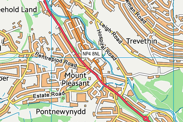 NP4 8NL map - OS VectorMap District (Ordnance Survey) NP4 8NL map - OS VectorMap District (Ordnance Survey)