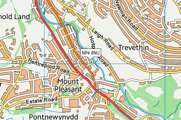 NP4 8NU map - OS VectorMap District (Ordnance Survey) NP4 8NU map - OS VectorMap District (Ordnance Survey)