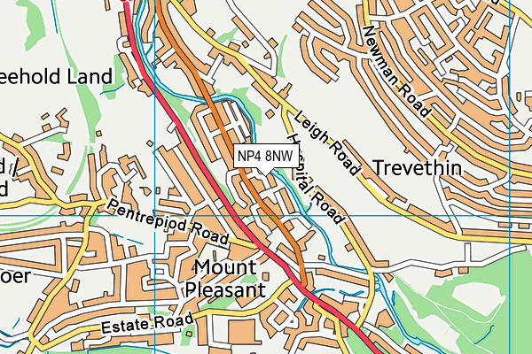 NP4 8NW map - OS VectorMap District (Ordnance Survey) NP4 8NW map - OS VectorMap District (Ordnance Survey)
