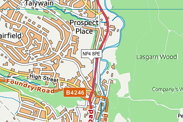 NP4 8PE map - OS VectorMap District (Ordnance Survey) NP4 8PE map - OS VectorMap District (Ordnance Survey)