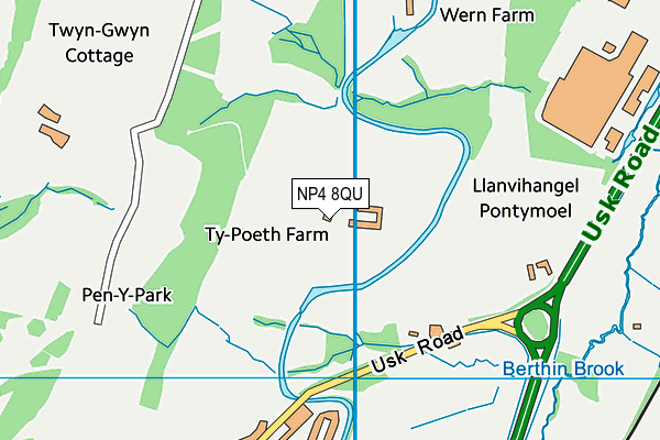 NP4 8QU map - OS VectorMap District (Ordnance Survey) NP4 8QU map - OS VectorMap District (Ordnance Survey)