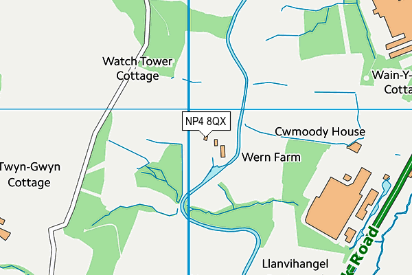 NP4 8QX map - OS VectorMap District (Ordnance Survey) NP4 8QX map - OS VectorMap District (Ordnance Survey)