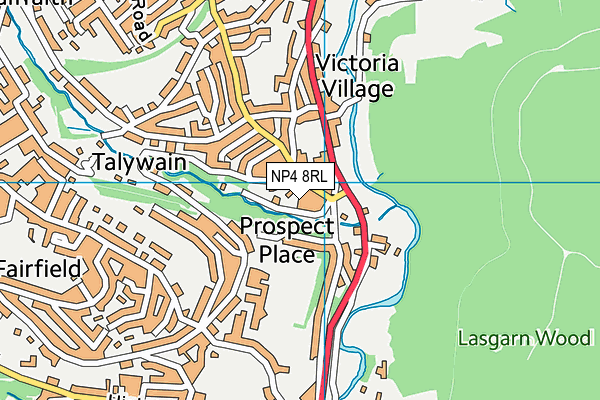 NP4 8RL map - OS VectorMap District (Ordnance Survey)
