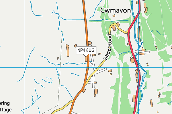 NP4 8UG map - OS VectorMap District (Ordnance Survey) NP4 8UG map - OS VectorMap District (Ordnance Survey)