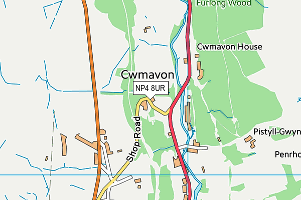 NP4 8UR map - OS VectorMap District (Ordnance Survey) NP4 8UR map - OS VectorMap District (Ordnance Survey)