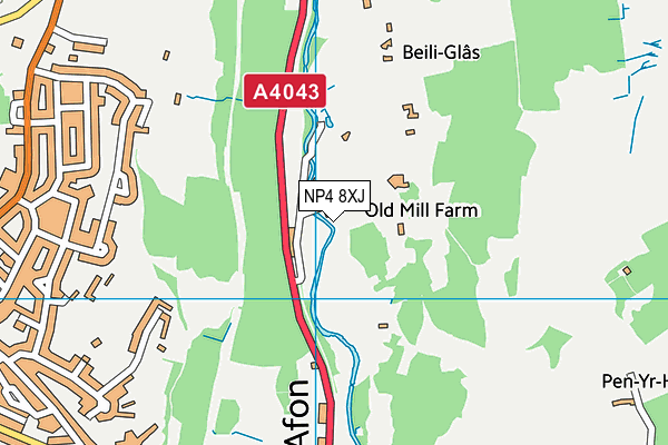 NP4 8XJ map - OS VectorMap District (Ordnance Survey) NP4 8XJ map - OS VectorMap District (Ordnance Survey)