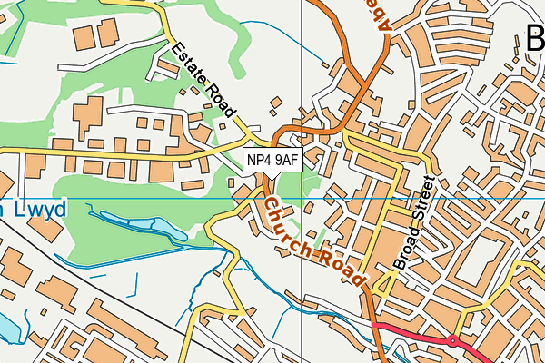 NP4 9AF map - OS VectorMap District (Ordnance Survey)
