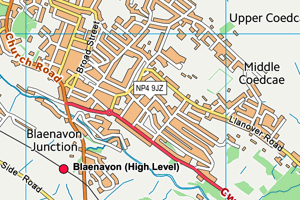 NP4 9JZ map - OS VectorMap District (Ordnance Survey) NP4 9JZ map - OS VectorMap District (Ordnance Survey)