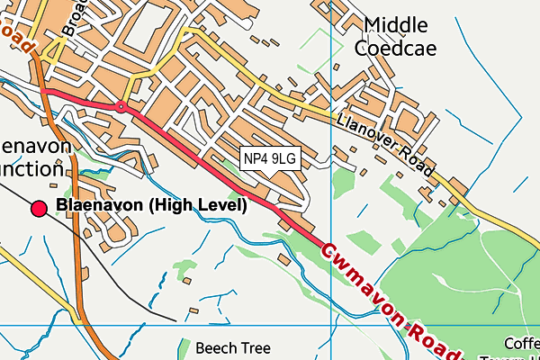 NP4 9LG map - OS VectorMap District (Ordnance Survey)
