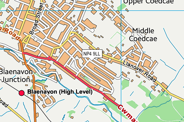 NP4 9LL map - OS VectorMap District (Ordnance Survey)