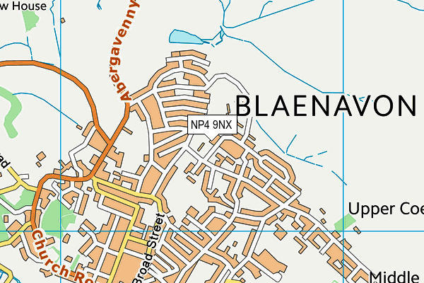 NP4 9NX map - OS VectorMap District (Ordnance Survey)