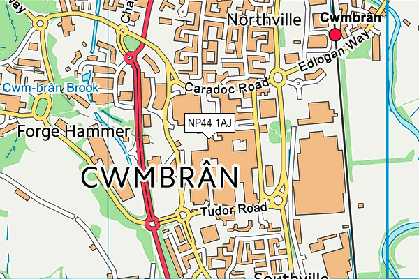 NP44 1AJ map - OS VectorMap District (Ordnance Survey) NP44 1AJ map - OS VectorMap District (Ordnance Survey)