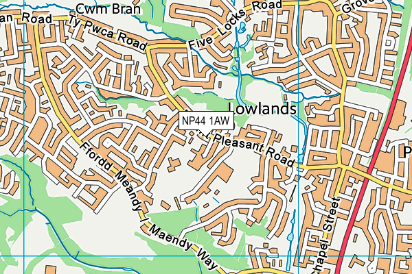 NP44 1AW map - OS VectorMap District (Ordnance Survey) NP44 1AW map - OS VectorMap District (Ordnance Survey)