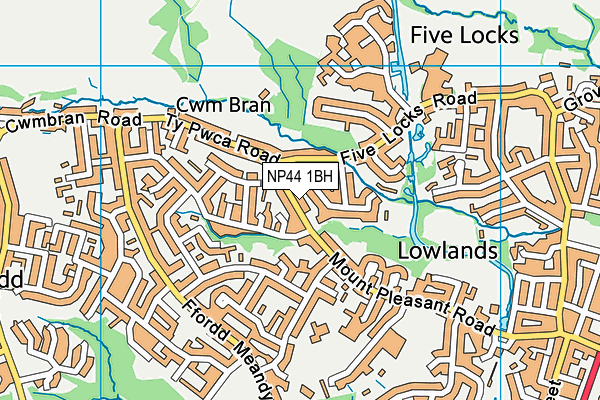 NP44 1BH map - OS VectorMap District (Ordnance Survey) NP44 1BH map - OS VectorMap District (Ordnance Survey)
