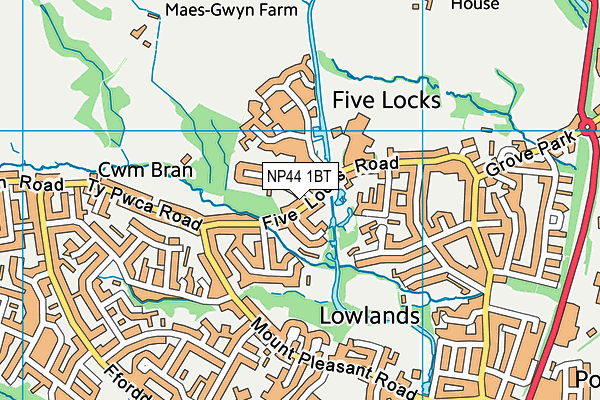 NP44 1BT map - OS VectorMap District (Ordnance Survey) NP44 1BT map - OS VectorMap District (Ordnance Survey)