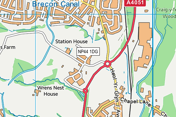 NP44 1DG map - OS VectorMap District (Ordnance Survey) NP44 1DG map - OS VectorMap District (Ordnance Survey)