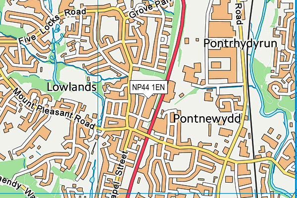 NP44 1EN map - OS VectorMap District (Ordnance Survey) NP44 1EN map - OS VectorMap District (Ordnance Survey)