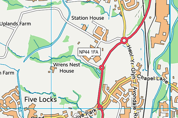 NP44 1FA map - OS VectorMap District (Ordnance Survey) NP44 1FA map - OS VectorMap District (Ordnance Survey)