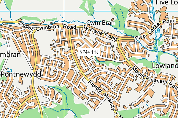 NP44 1HJ map - OS VectorMap District (Ordnance Survey) NP44 1HJ map - OS VectorMap District (Ordnance Survey)