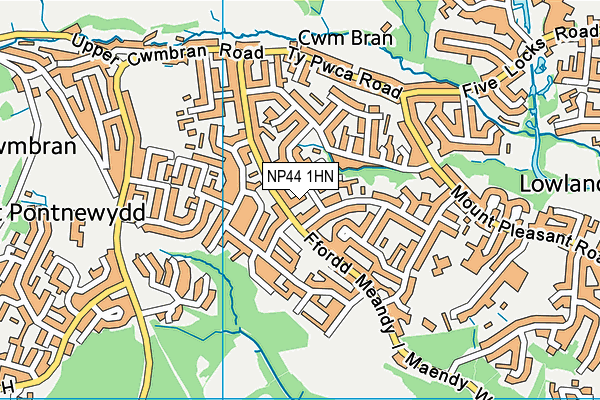 NP44 1HN map - OS VectorMap District (Ordnance Survey) NP44 1HN map - OS VectorMap District (Ordnance Survey)