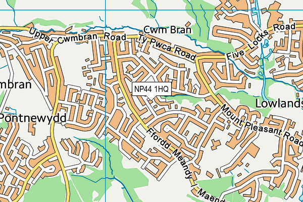 NP44 1HQ map - OS VectorMap District (Ordnance Survey) NP44 1HQ map - OS VectorMap District (Ordnance Survey)