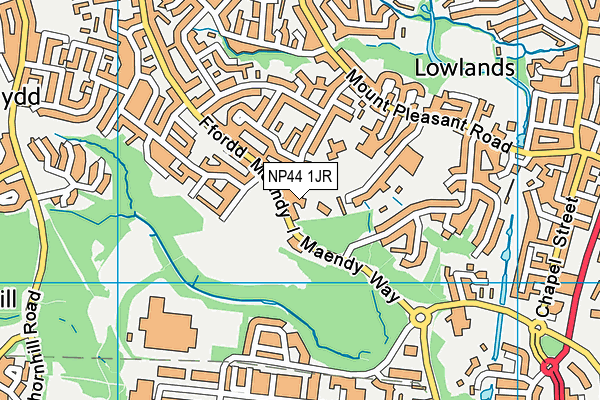 NP44 1JR map - OS VectorMap District (Ordnance Survey)