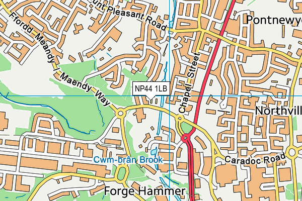 NP44 1LB map - OS VectorMap District (Ordnance Survey) NP44 1LB map - OS VectorMap District (Ordnance Survey)