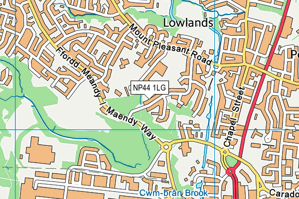 NP44 1LG map - OS VectorMap District (Ordnance Survey) NP44 1LG map - OS VectorMap District (Ordnance Survey)