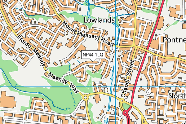 NP44 1LQ map - OS VectorMap District (Ordnance Survey) NP44 1LQ map - OS VectorMap District (Ordnance Survey)