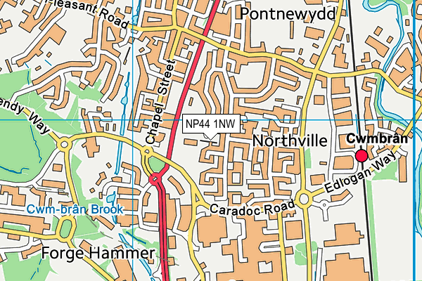 NP44 1NW map - OS VectorMap District (Ordnance Survey) NP44 1NW map - OS VectorMap District (Ordnance Survey)