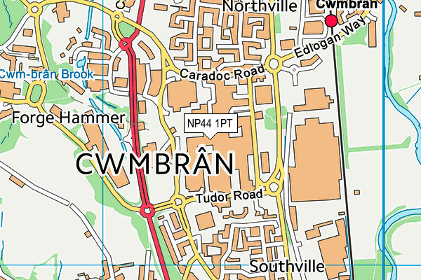 NP44 1PT map - OS VectorMap District (Ordnance Survey) NP44 1PT map - OS VectorMap District (Ordnance Survey)
