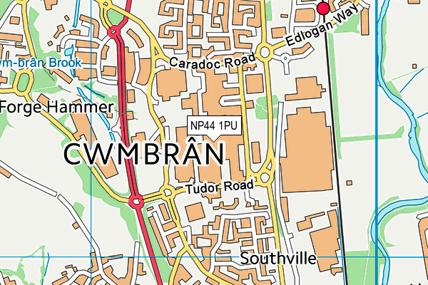 NP44 1PU map - OS VectorMap District (Ordnance Survey) NP44 1PU map - OS VectorMap District (Ordnance Survey)