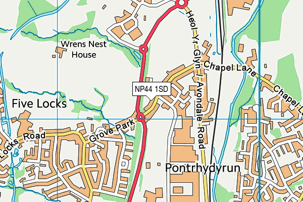 NP44 1SD map - OS VectorMap District (Ordnance Survey) NP44 1SD map - OS VectorMap District (Ordnance Survey)