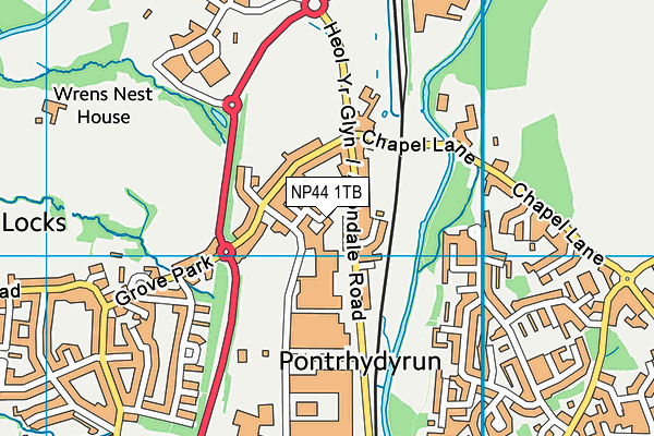 NP44 1TB map - OS VectorMap District (Ordnance Survey) NP44 1TB map - OS VectorMap District (Ordnance Survey)