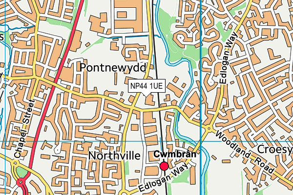 NP44 1UE map - OS VectorMap District (Ordnance Survey) NP44 1UE map - OS VectorMap District (Ordnance Survey)