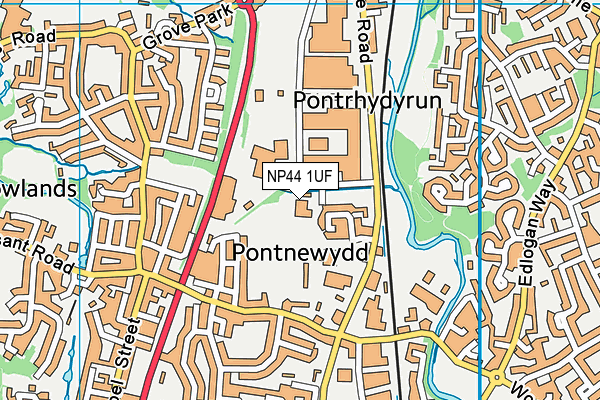 NP44 1UF map - OS VectorMap District (Ordnance Survey) NP44 1UF map - OS VectorMap District (Ordnance Survey)