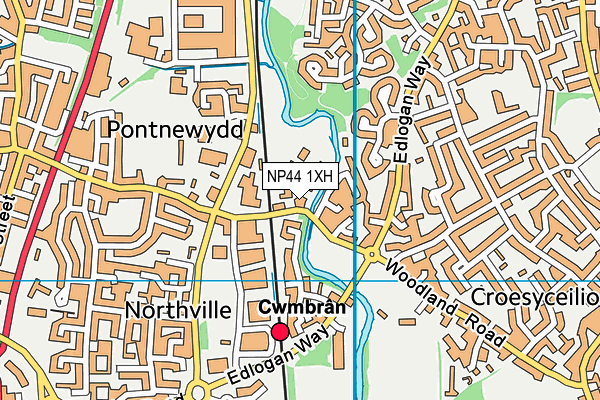 NP44 1XH map - OS VectorMap District (Ordnance Survey) NP44 1XH map - OS VectorMap District (Ordnance Survey)