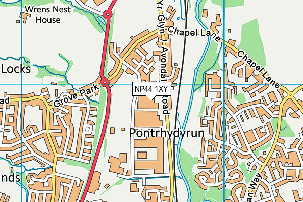 NP44 1XY map - OS VectorMap District (Ordnance Survey) NP44 1XY map - OS VectorMap District (Ordnance Survey)