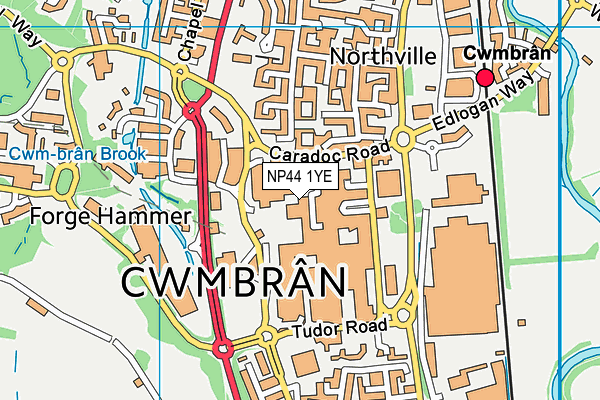 NP44 1YE map - OS VectorMap District (Ordnance Survey) NP44 1YE map - OS VectorMap District (Ordnance Survey)