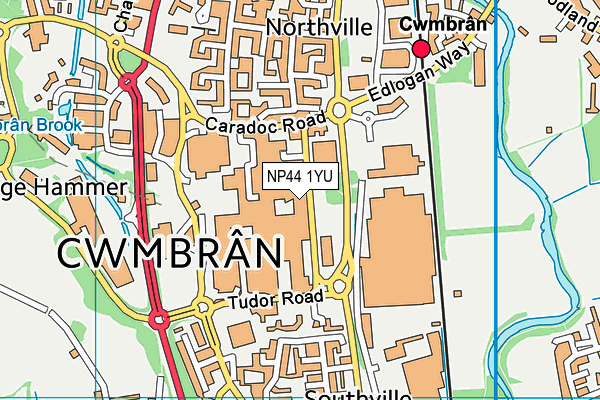 NP44 1YU map - OS VectorMap District (Ordnance Survey) NP44 1YU map - OS VectorMap District (Ordnance Survey)