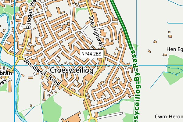 NP44 2ES map - OS VectorMap District (Ordnance Survey) NP44 2ES map - OS VectorMap District (Ordnance Survey)