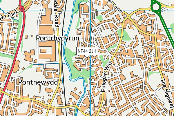 NP44 2JH map - OS VectorMap District (Ordnance Survey) NP44 2JH map - OS VectorMap District (Ordnance Survey)